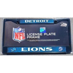 New Detroit Lions Black/Blue License Plate Frame‎